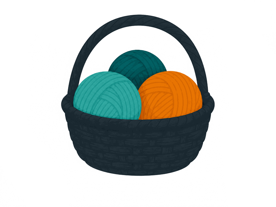 Корзинка с клубками